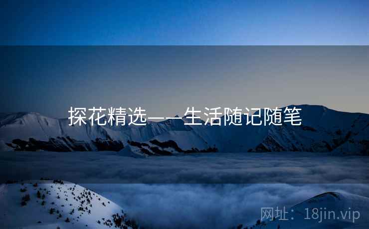 探花精选——生活随记随笔