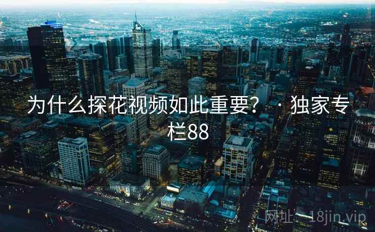 为什么探花视频如此重要? · 独家专栏88