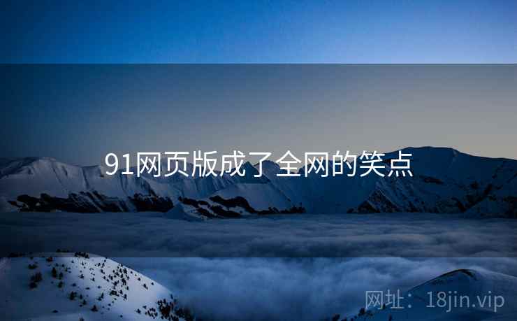 91网页版成了全网的笑点