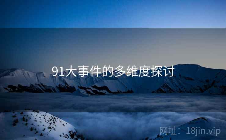 91大事件的多维度探讨