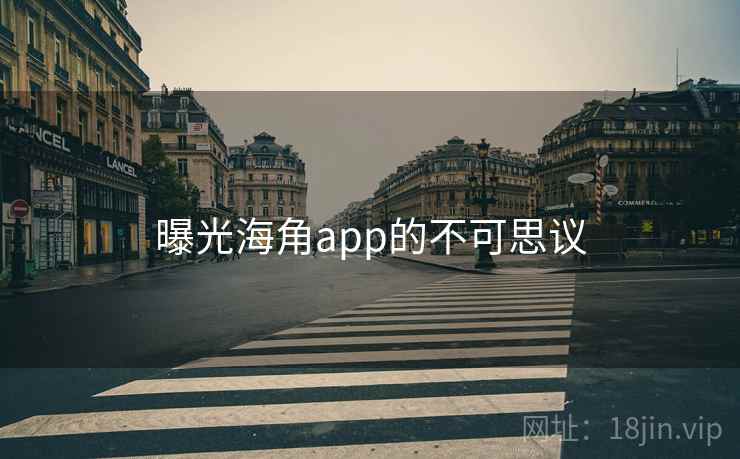 曝光海角app的不可思议