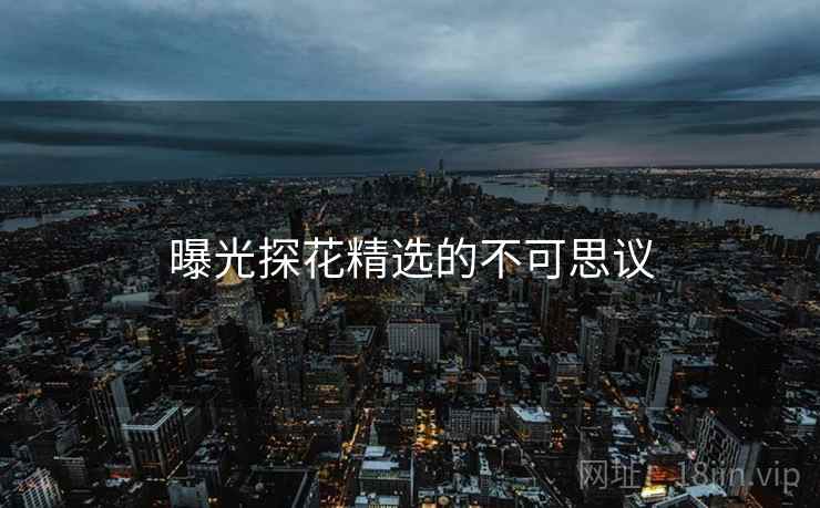 曝光探花精选的不可思议